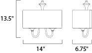 Maxim Bongo 10012OMOI Wall Sconce Light - Oil Rubbed Bronze