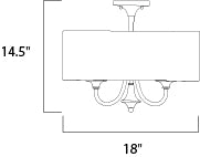 Maxim Bongo 10013WLSN Ceiling Light - Satin Nickel