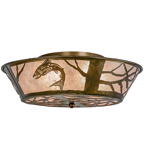 Meyda Tiffany Leaping Trout 10014 Ceiling Light - Antique Copper