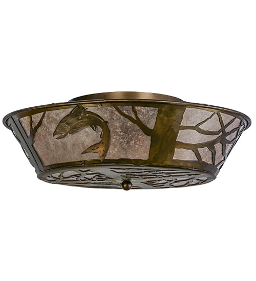 Meyda Tiffany Leaping Trout 10014 Ceiling Light - Antique Copper