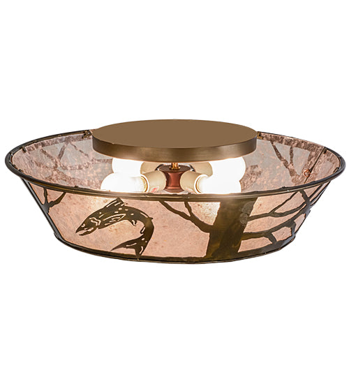 Meyda Tiffany Leaping Trout 10014 Ceiling Light - Antique Copper