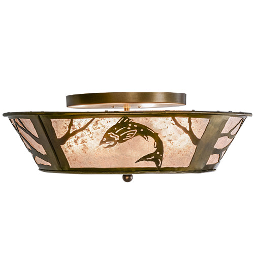 Meyda Tiffany Leaping Trout 10014 Ceiling Light - Antique Copper