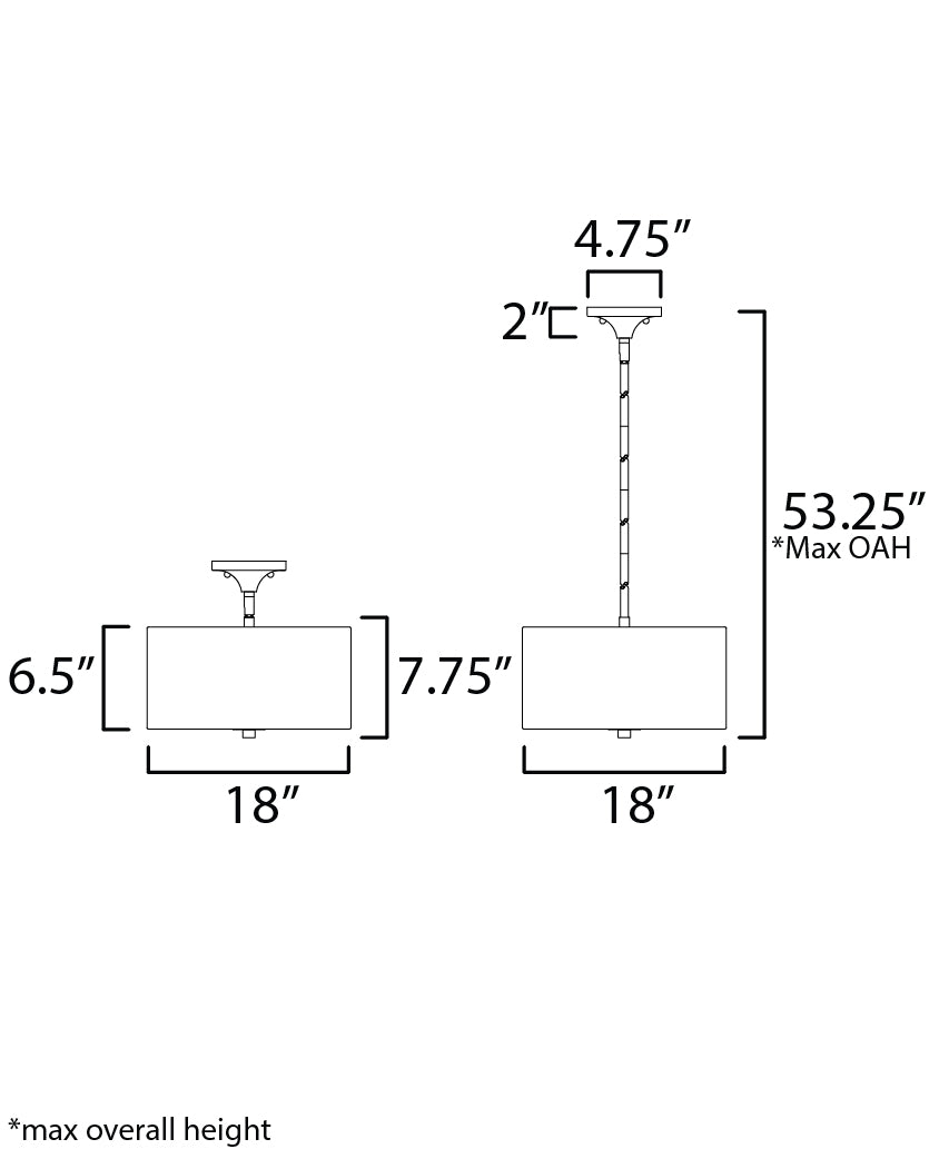 Maxim Bongo 10014WLSN Ceiling Light - Satin Nickel