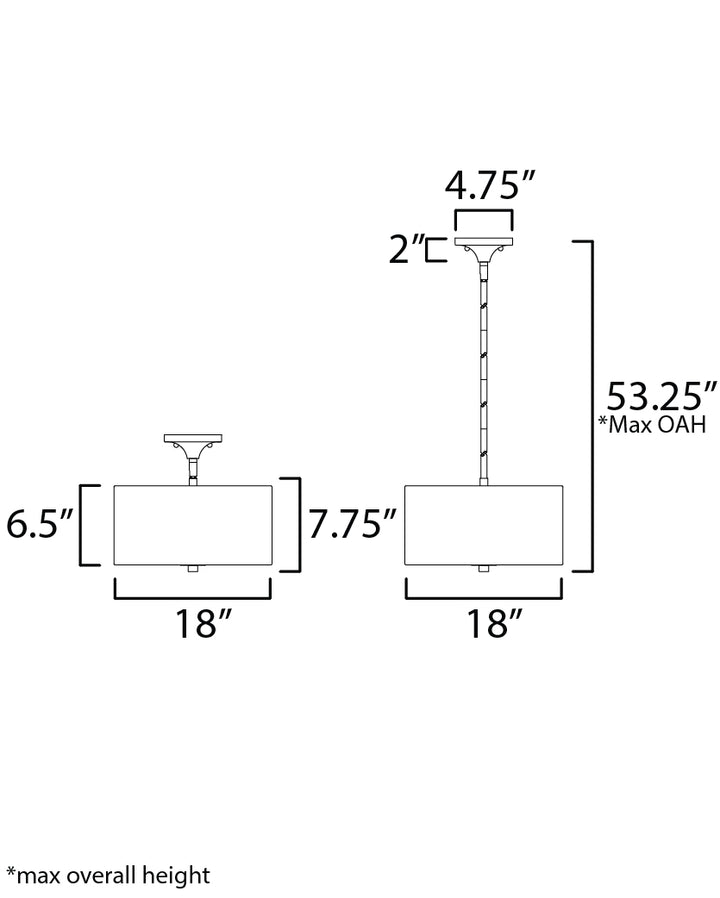 Maxim Bongo 10014WLSN Ceiling Light - Satin Nickel