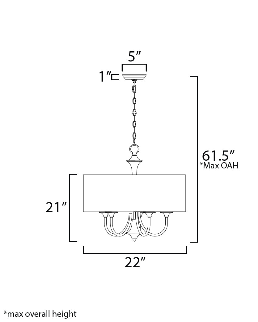 Maxim Bongo 10015OMOI Chandelier Light - Oil Rubbed Bronze