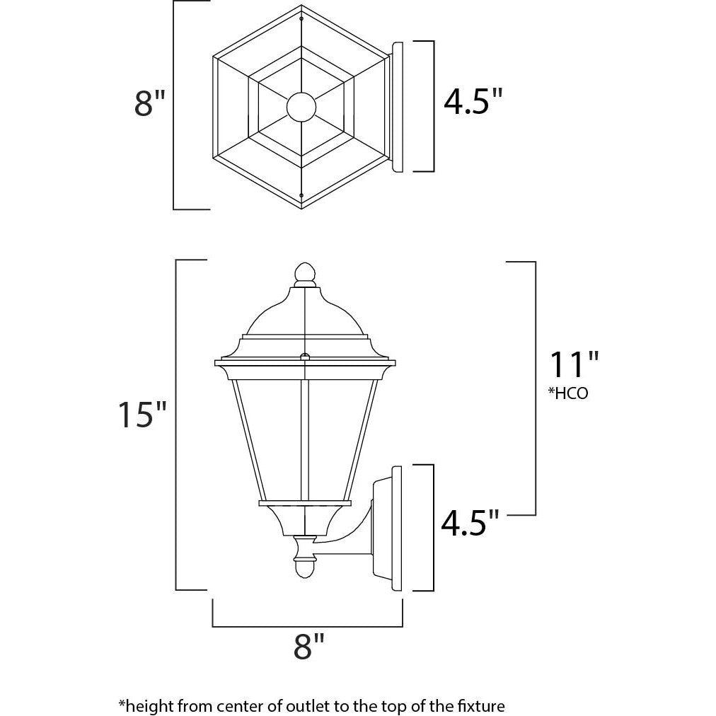 Hinkley Lighting 1002BK  Republic Outdoor Black