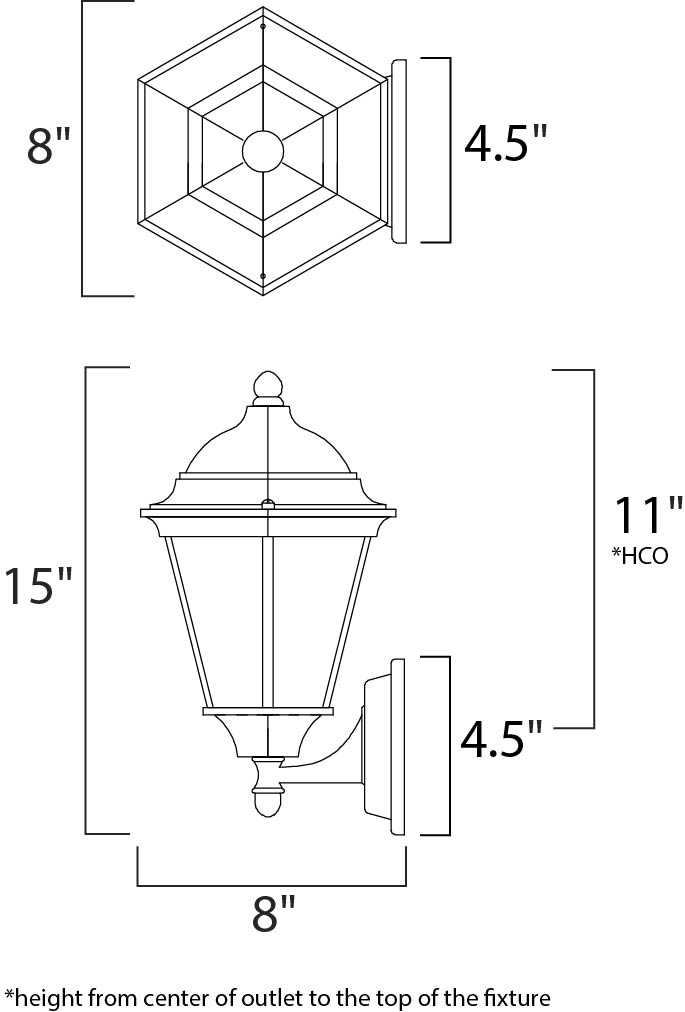 Hinkley Lighting 1002BK  Republic Outdoor Black