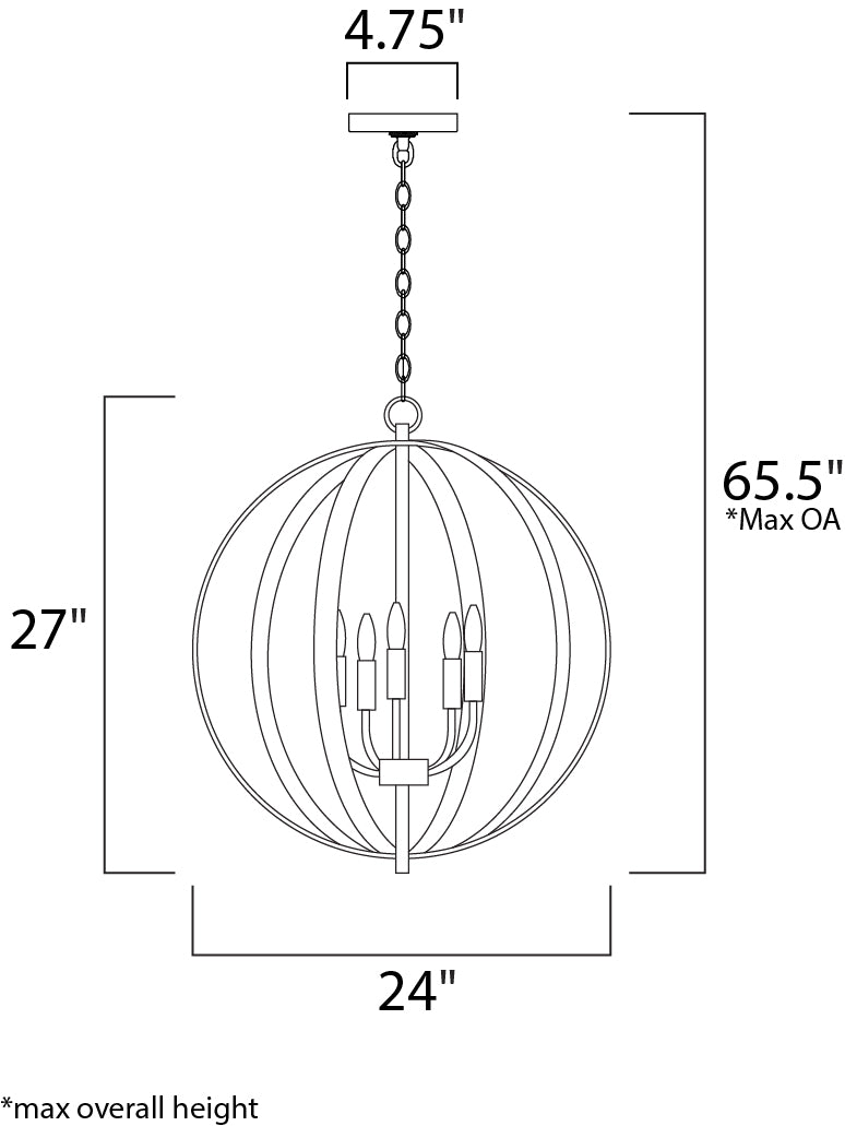 Maxim Provident 10032SN Chandelier Light - Satin Nickel