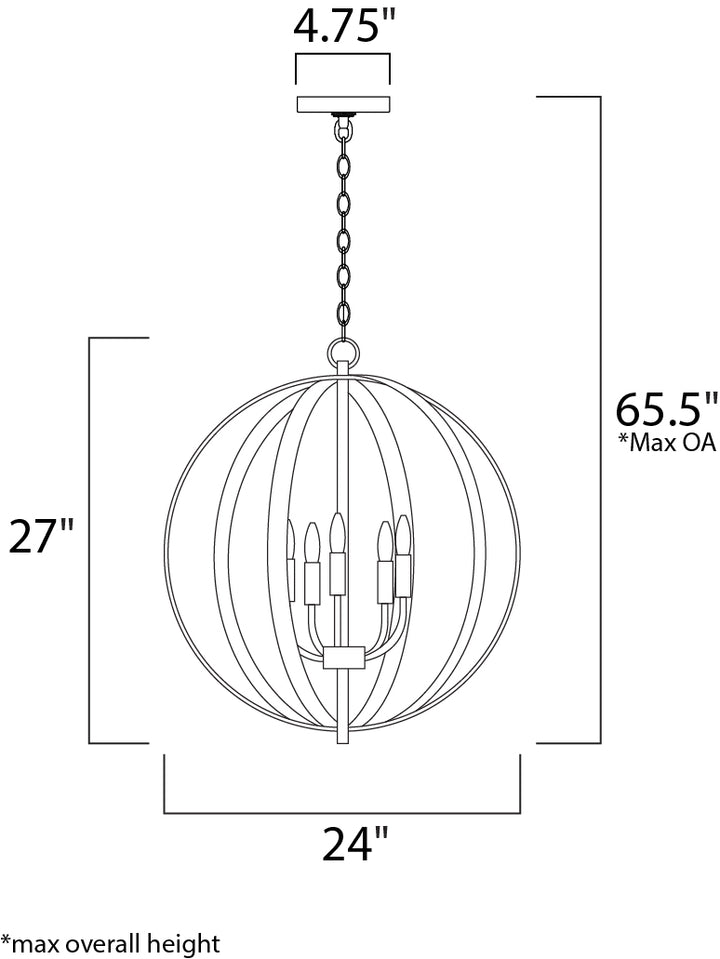 Maxim Provident 10032SN Chandelier Light - Satin Nickel