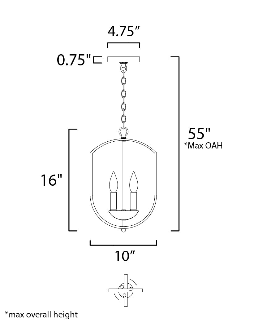 Maxim Provident 10033BK Chandelier Light - Black