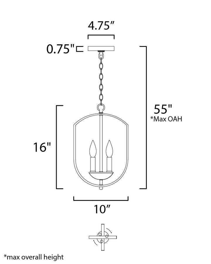 Maxim Provident 10033BK Chandelier Light - Black