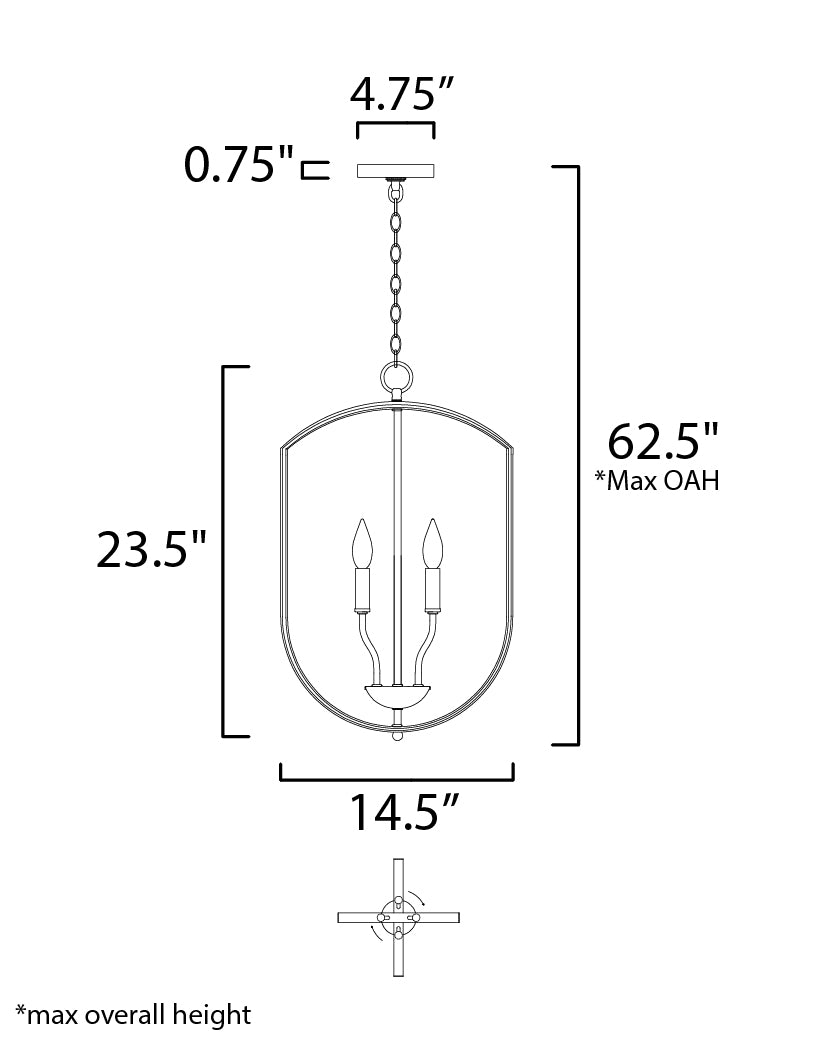 Maxim Provident 10034BK Chandelier Light - Black