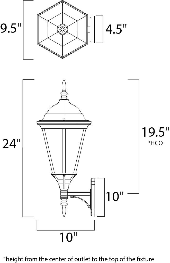 Hinkley Lighting 1003BK  Republic Outdoor Black