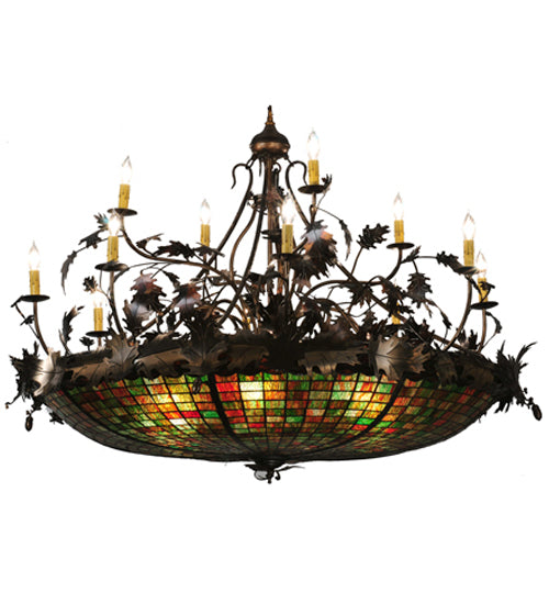Meyda Tiffany Greenbriar Oak 100424 Chandelier Light - Antique Copper