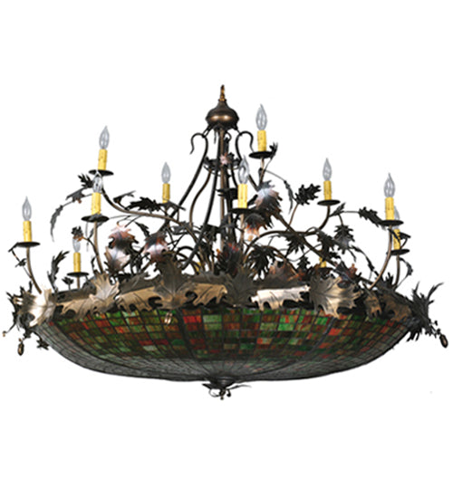 Meyda Tiffany Greenbriar Oak 100424 Chandelier Light - Antique Copper