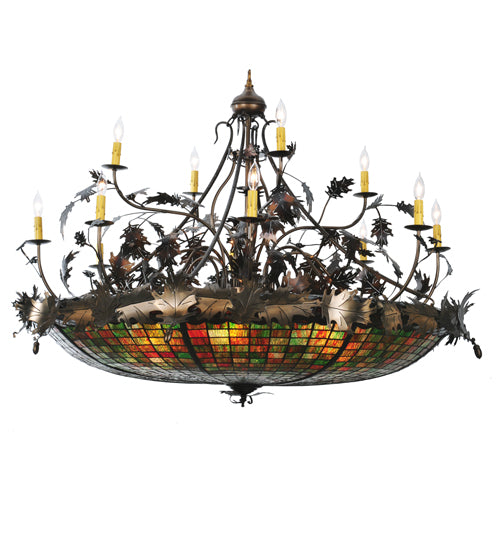 Meyda Tiffany Greenbriar Oak 100424 Chandelier Light - Antique Copper