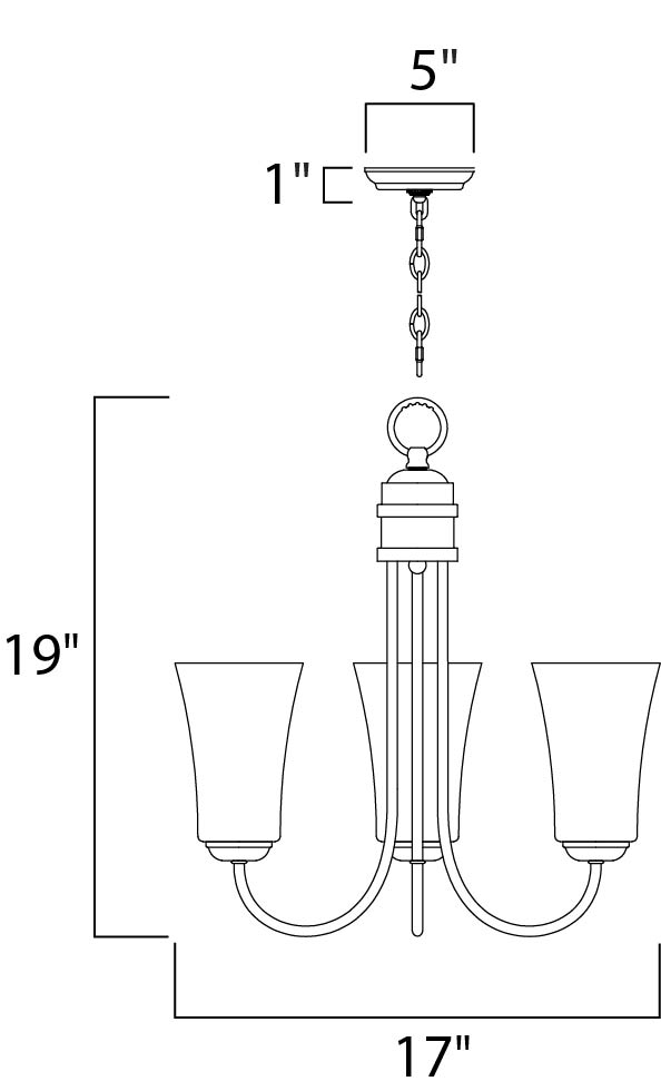 Maxim Logan 10043FTSN Chandelier Light - Satin Nickel