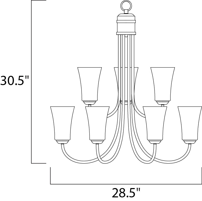 Maxim Logan 10046FTSN Chandelier Light - Satin Nickel