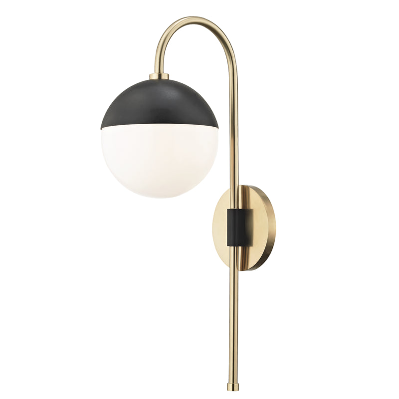 Mitzi Renee HL249101-AGB/BK Wall Sconce Light - Aged Brass/Black