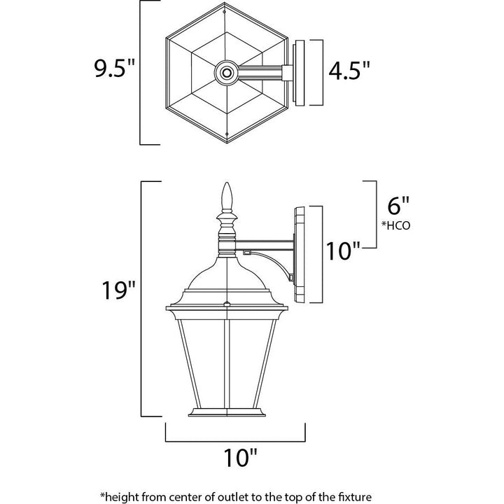 Hinkley Lighting 1004BK  Republic Outdoor Black