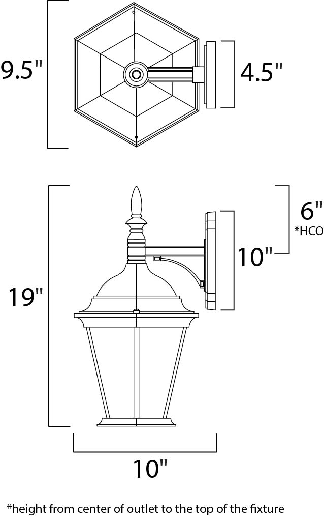 Hinkley Lighting 1004BK  Republic Outdoor Black