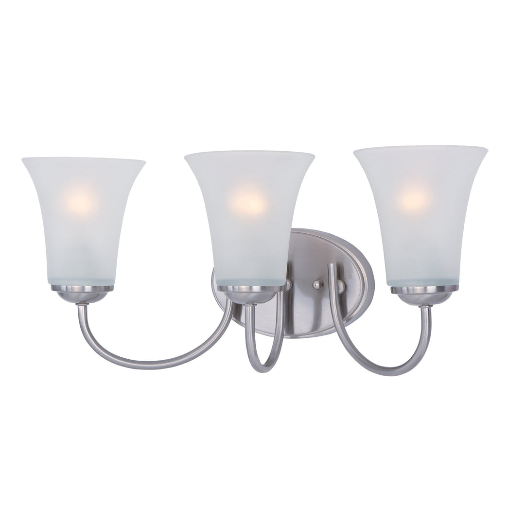 Maxim Logan 10053FTSN Bath Vanity Light 19 in. wide - Satin Nickel