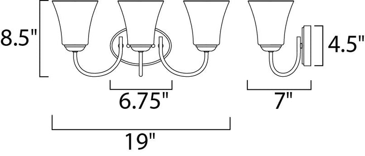 Maxim Logan 10053FTOI Bath Vanity Light 19 in. wide - Oil Rubbed Bronze