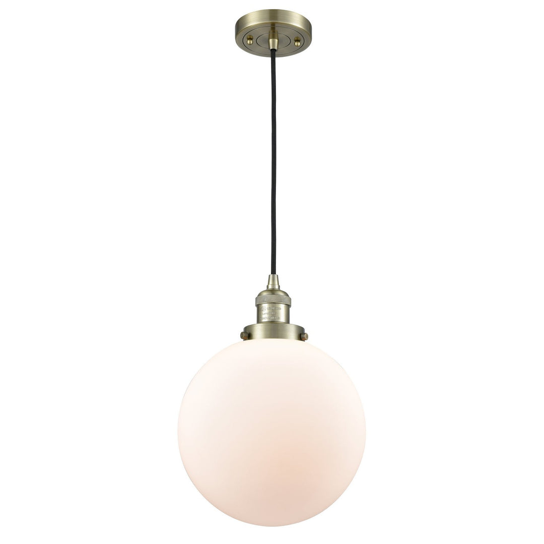 Innovations Franklin Restoration 201C-AB-G201-10 Pendant Light - Antique Brass