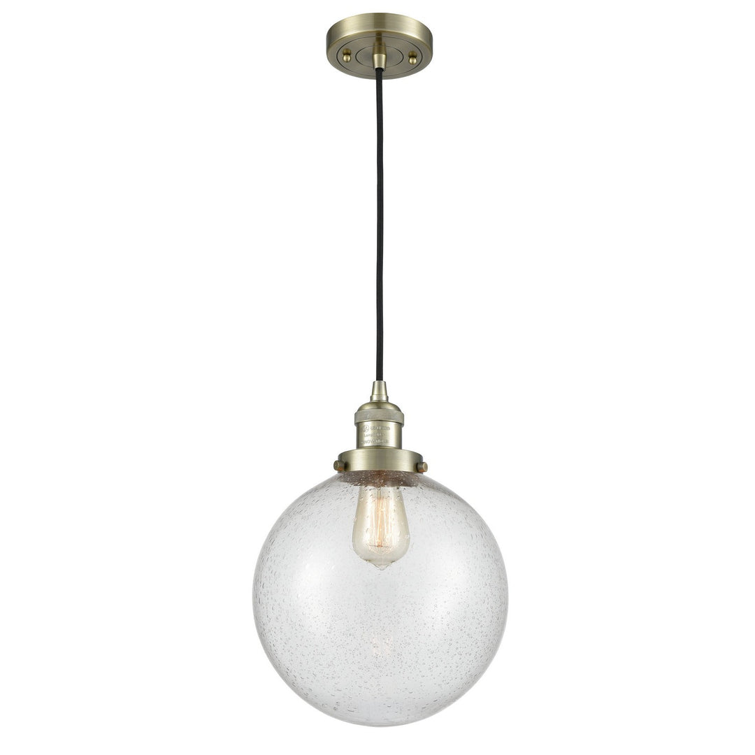Innovations Franklin Restoration 201C-AB-G204-10 Pendant Light - Antique Brass