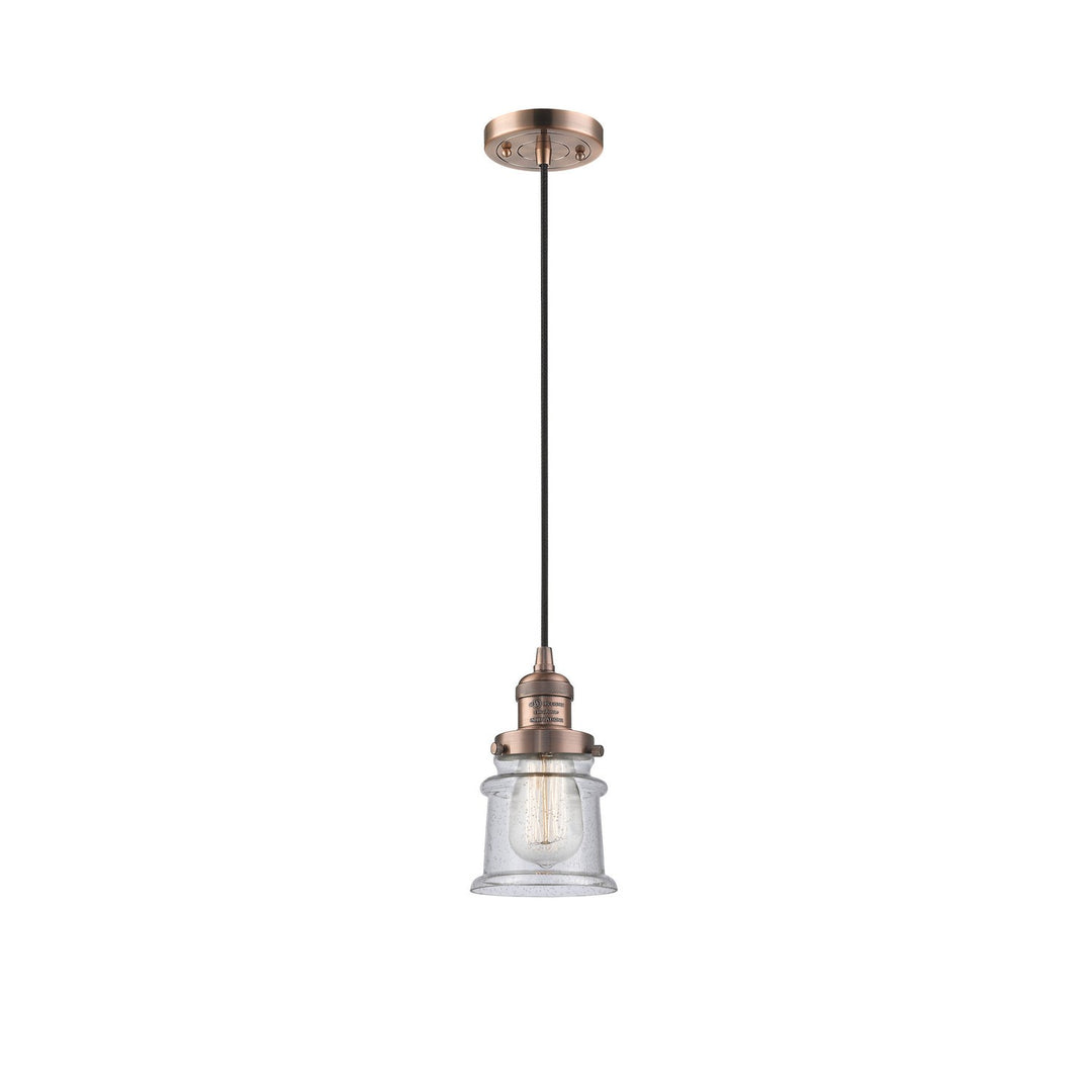 Innovations Franklin Restoration 201C-AC-G184S Pendant Light - Antique Copper