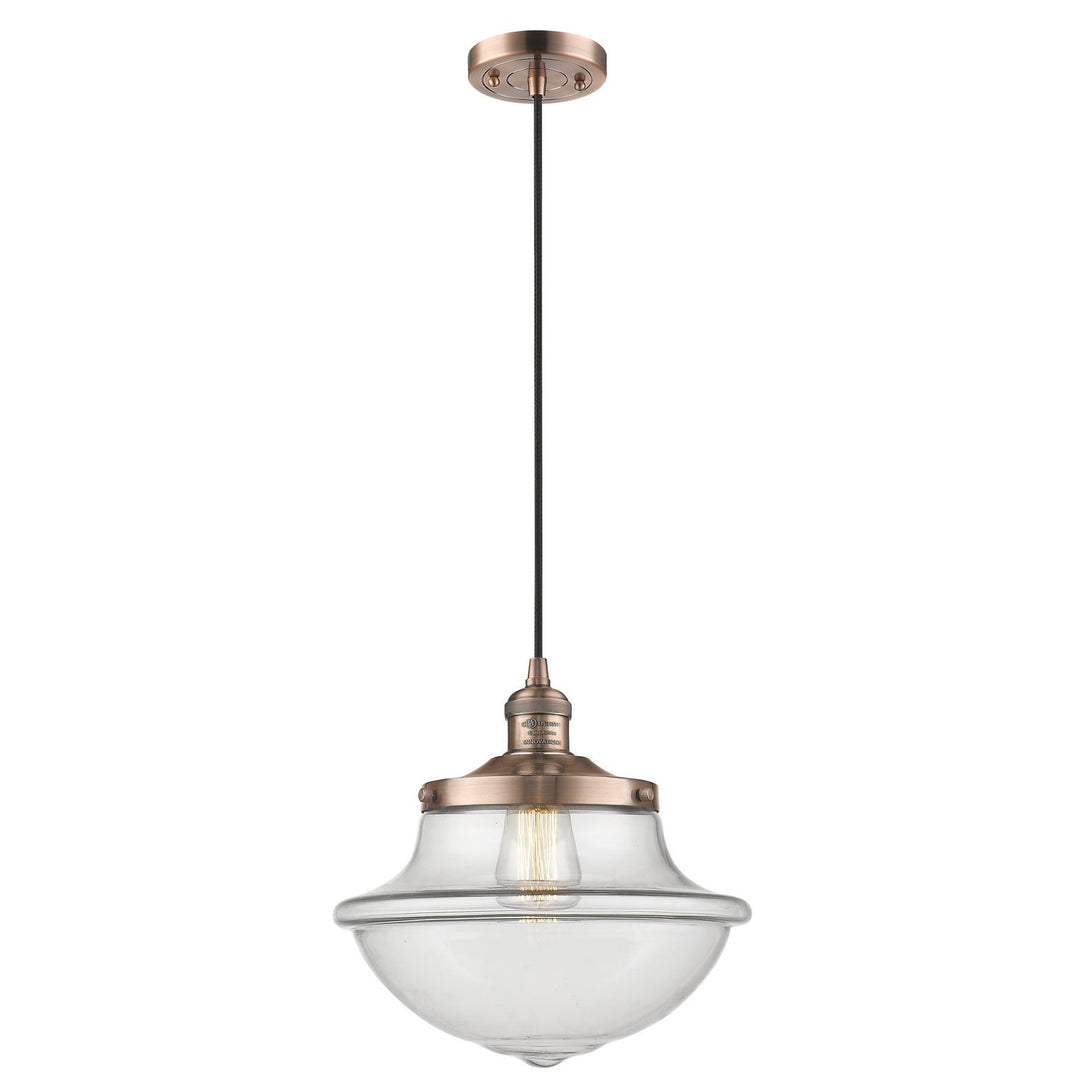 Innovations Franklin Restoration 201C-AC-G542-LED Pendant Light - Antique Copper