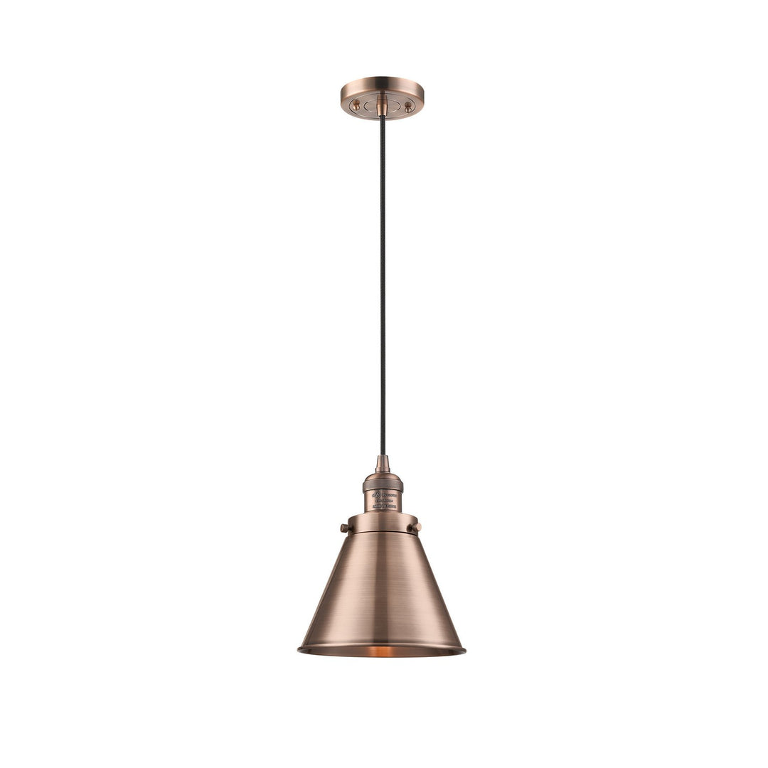 Innovations Franklin Restoration 201C-AC-M13-AC-LED Pendant Light - Antique Copper