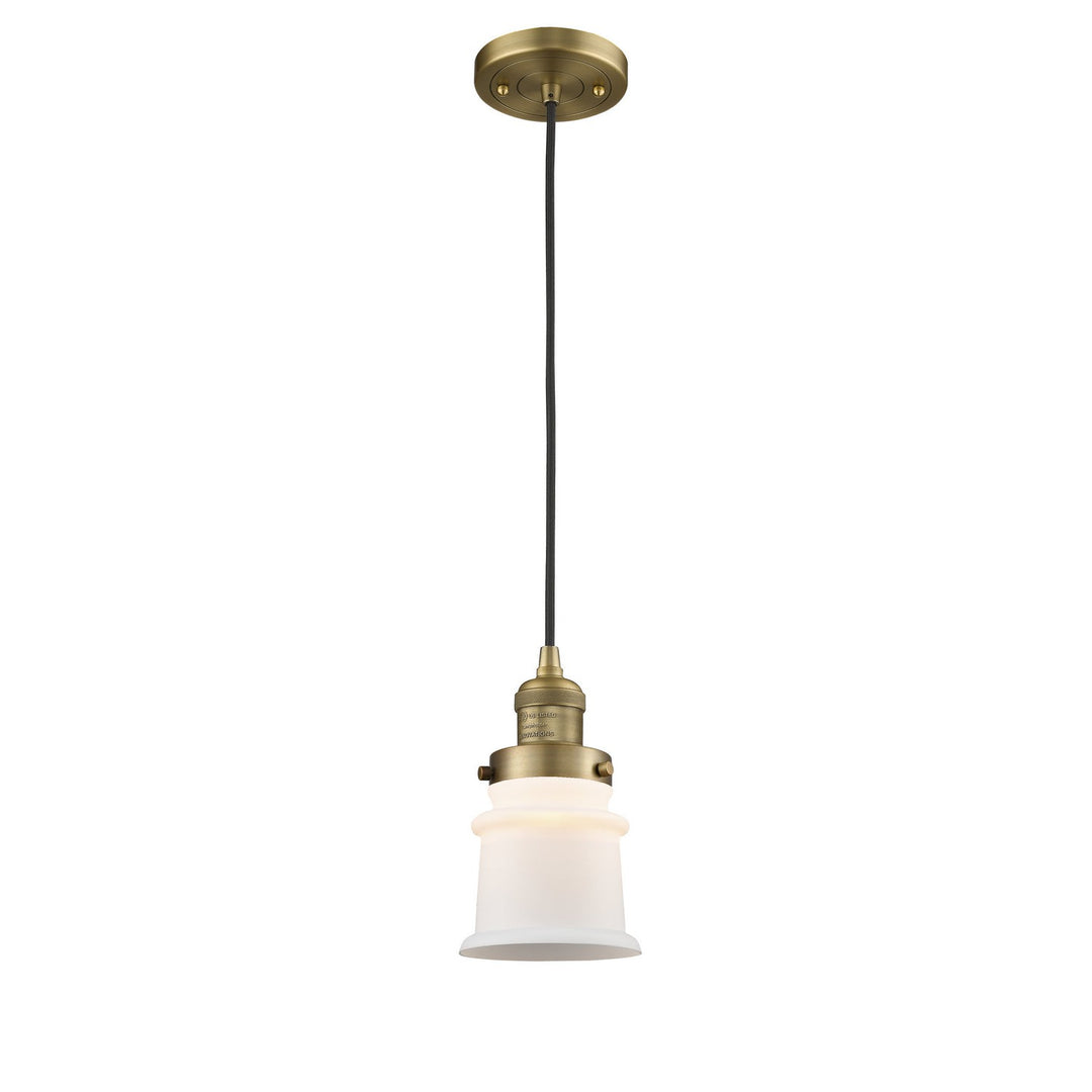 Innovations Franklin Restoration 201C-BB-G181S Pendant Light - Brushed Brass