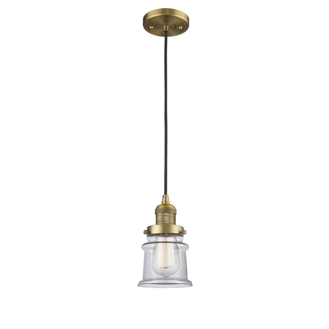 Innovations Franklin Restoration 201C-BB-G182S Pendant Light - Brushed Brass