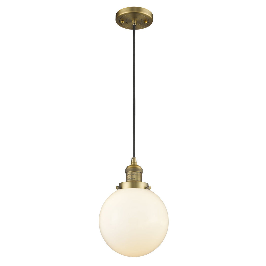 Innovations Franklin Restoration 201C-BB-G201-8 Pendant Light - Brushed Brass