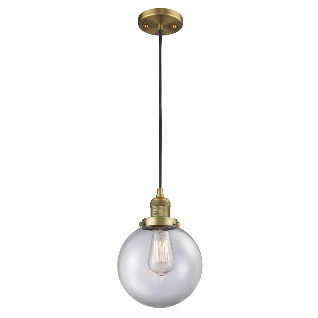 Innovations Franklin Restoration 201C-BB-G202-8-LED Pendant Light - Brushed Brass