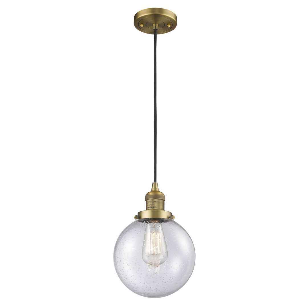Innovations Franklin Restoration 201C-BB-G204-8-LED Pendant Light - Brushed Brass