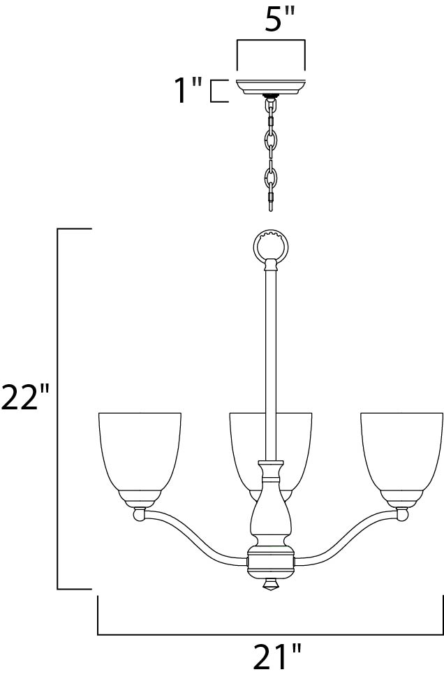 Maxim Stefan 10064FTSN Chandelier Light - Satin Nickel