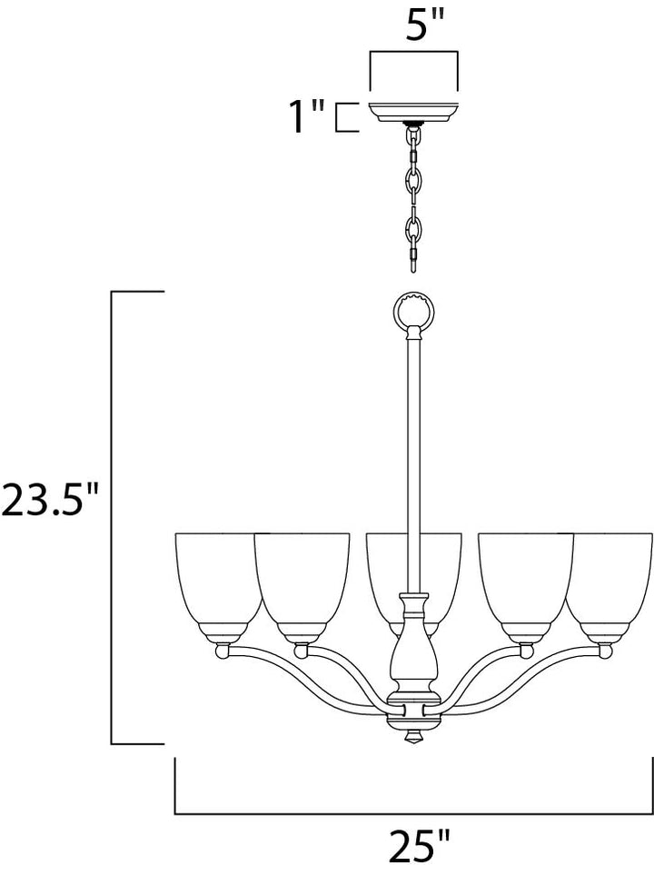 Maxim Stefan 10065FTSN Chandelier Light - Satin Nickel