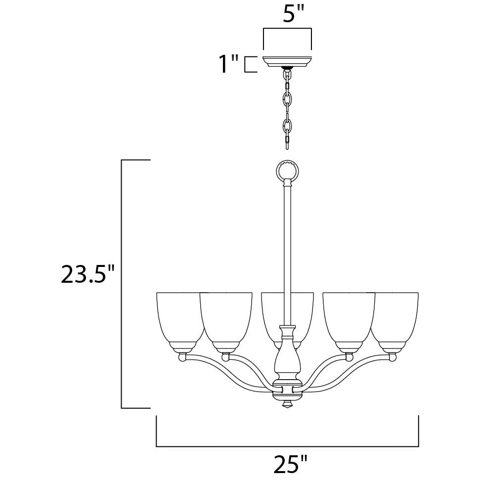 Maxim Stefan 10065FTSN Chandelier Light - Satin Nickel