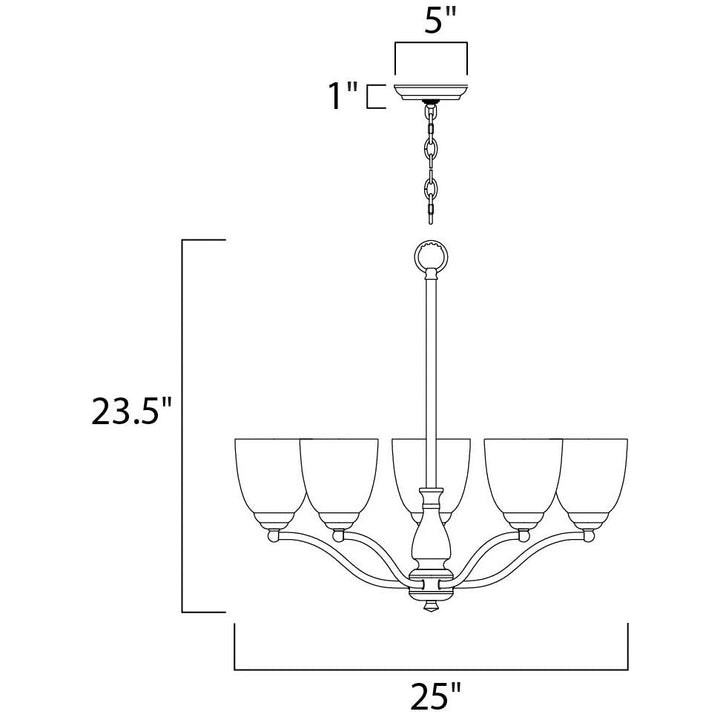 Maxim Stefan 10065FTSN Chandelier Light - Satin Nickel