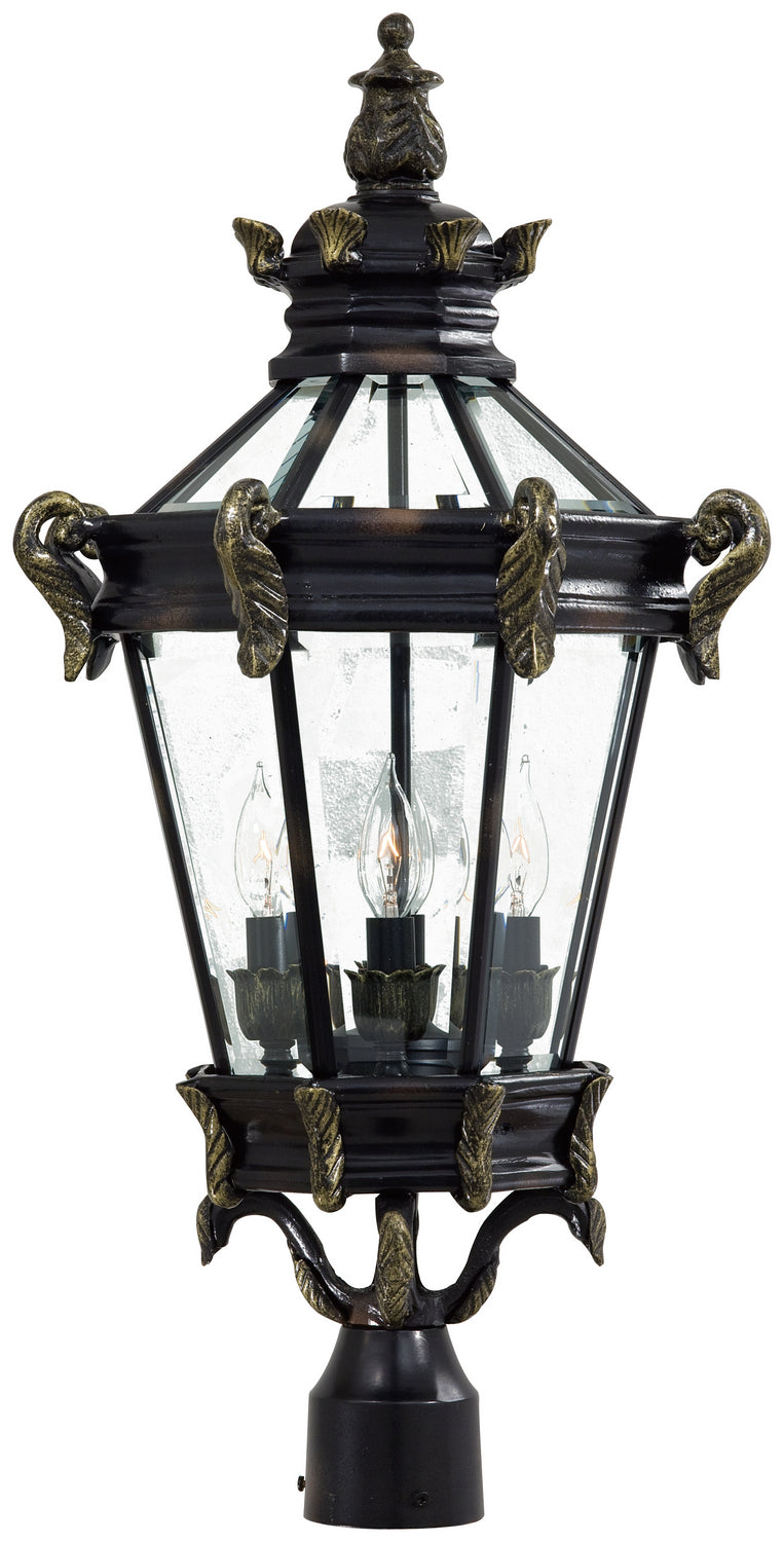 Minka-Lavery Lighting 8936-95 Stratford Hall Four Light Post Mount Outdoor Bronze / Dark