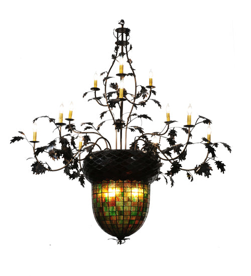 Meyda Tiffany Greenbriar Oak 100697 Chandelier Light - Antique Copper