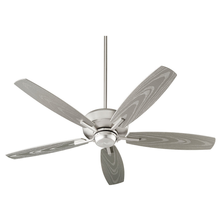 Quorum Breeze Patio 17052-65 Ceiling Fan - Satin Nickel, Silver