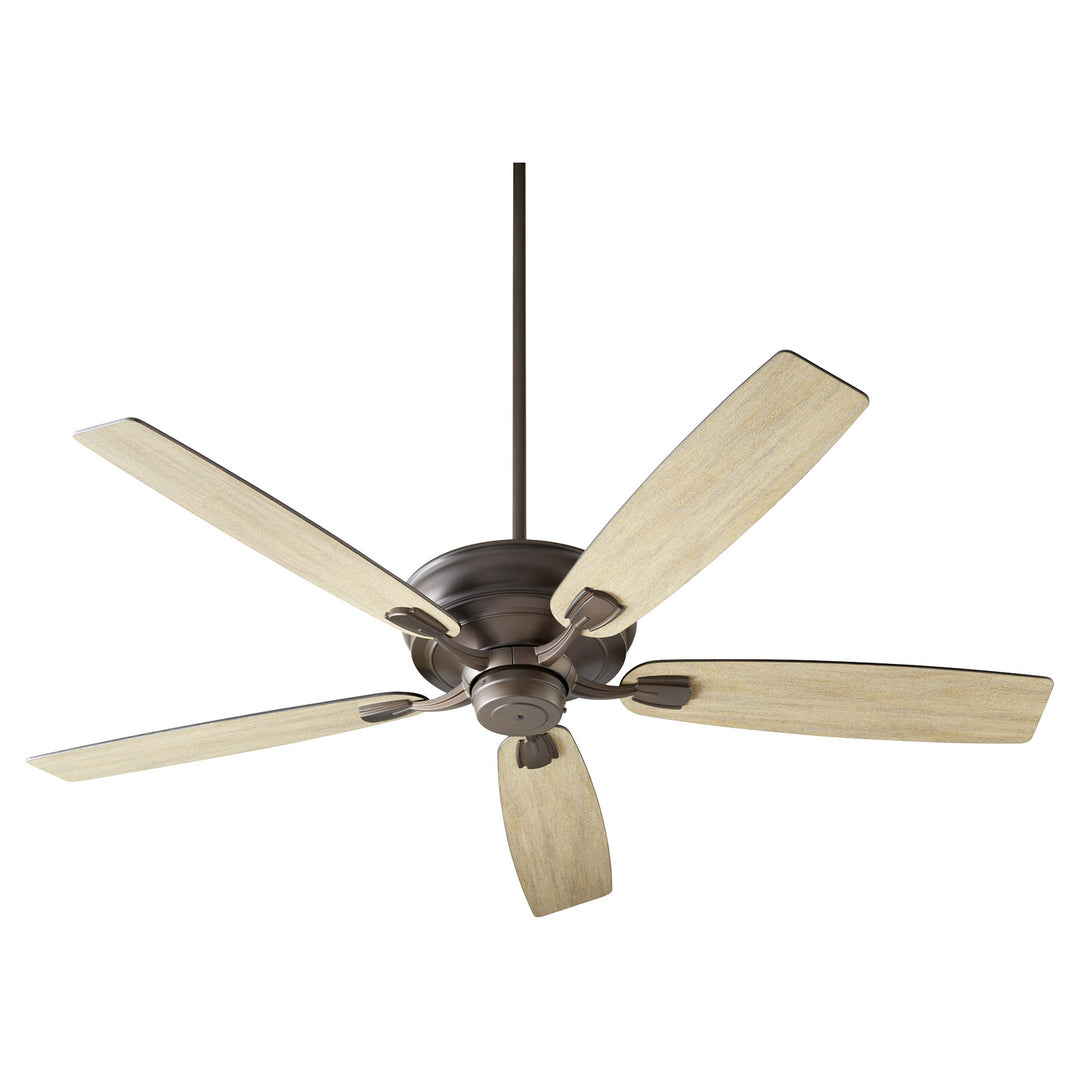 Quorum Gamble 50605-86 Ceiling Fan 60 in. - Oiled Bronze, Oiled Bronze/Weathered Oak