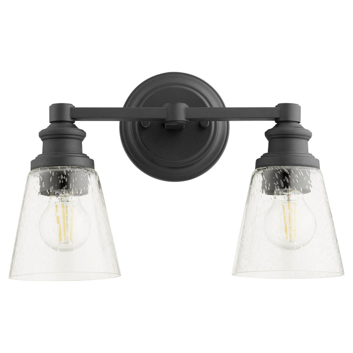 Quorum Dunbar 509-2-69 Bath Vanity Light 15 in. wide - Textured Black