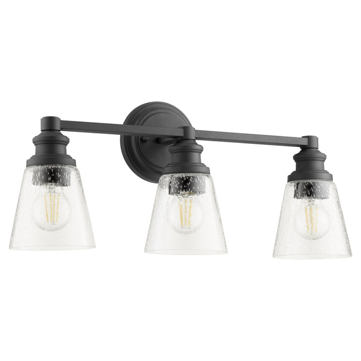 Quorum Dunbar 509-3-69 Bath Vanity Light 23 in. wide - Textured Black