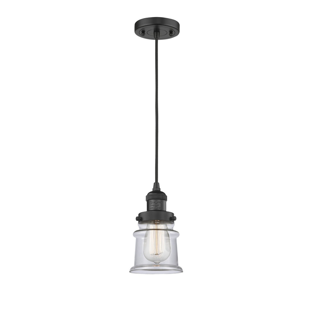Innovations Franklin Restoration 201C-BK-G182S Pendant Light - Matte Black