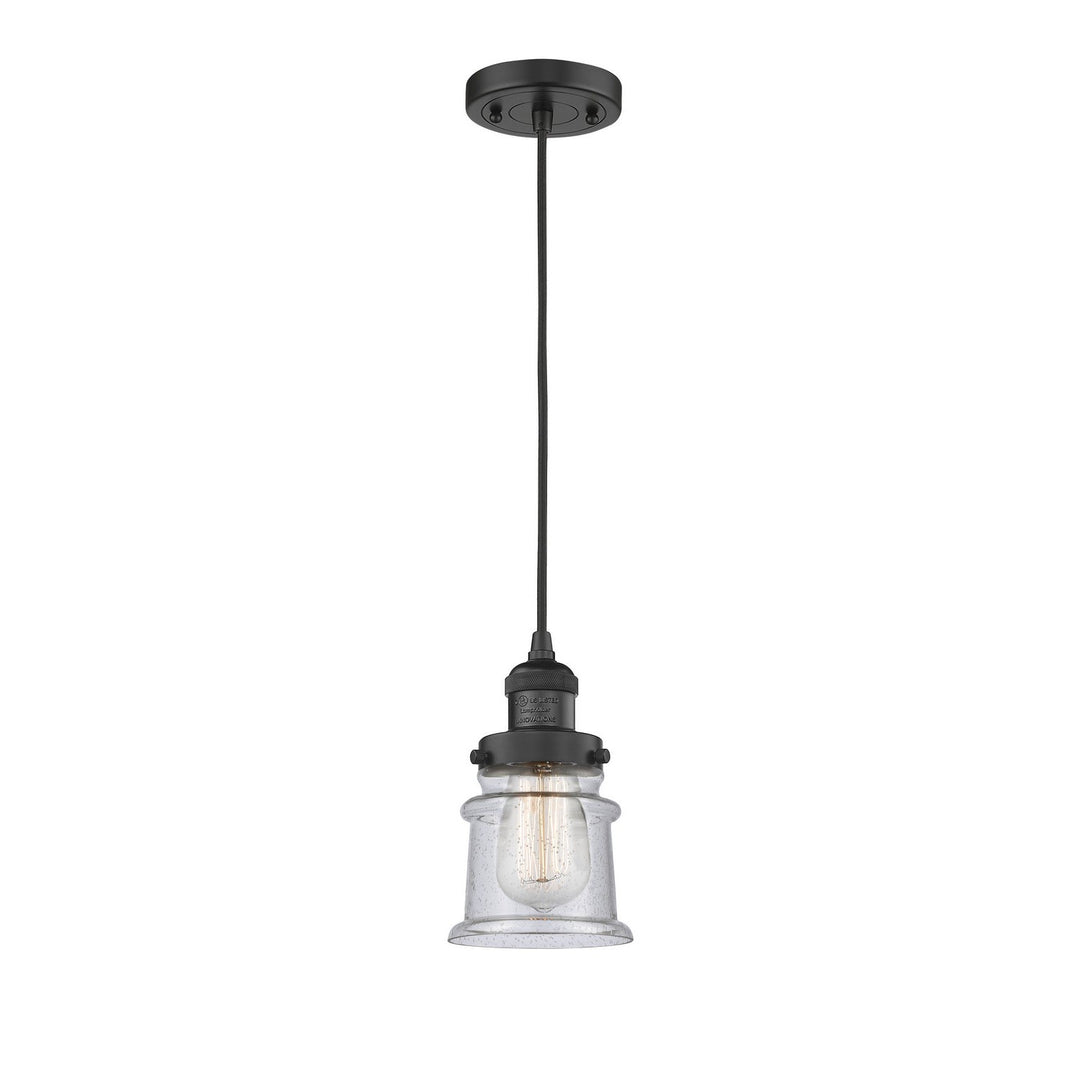 Innovations Franklin Restoration 201C-BK-G184S-LED Pendant Light - Matte Black