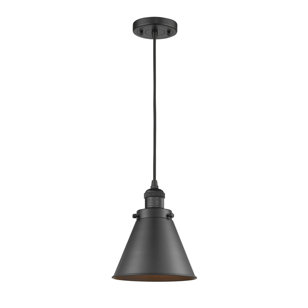 Innovations Franklin Restoration 201C-BK-M13-BK-LED Pendant Light - Matte Black